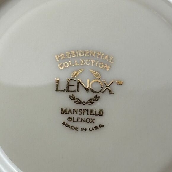 2/$30 Lenox Mansfield Presidential Collection Fine China Tea Cup & Saucer Set - Picture 5 of 10